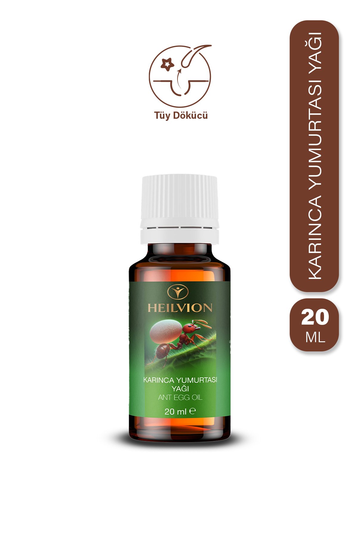 HEILVION Karınca Yumurtası Yağı 20 ML %100 Doğal – Tüy Azaltıcı, Tüy , Tüy Dökücü, Epilasyon Sonrası